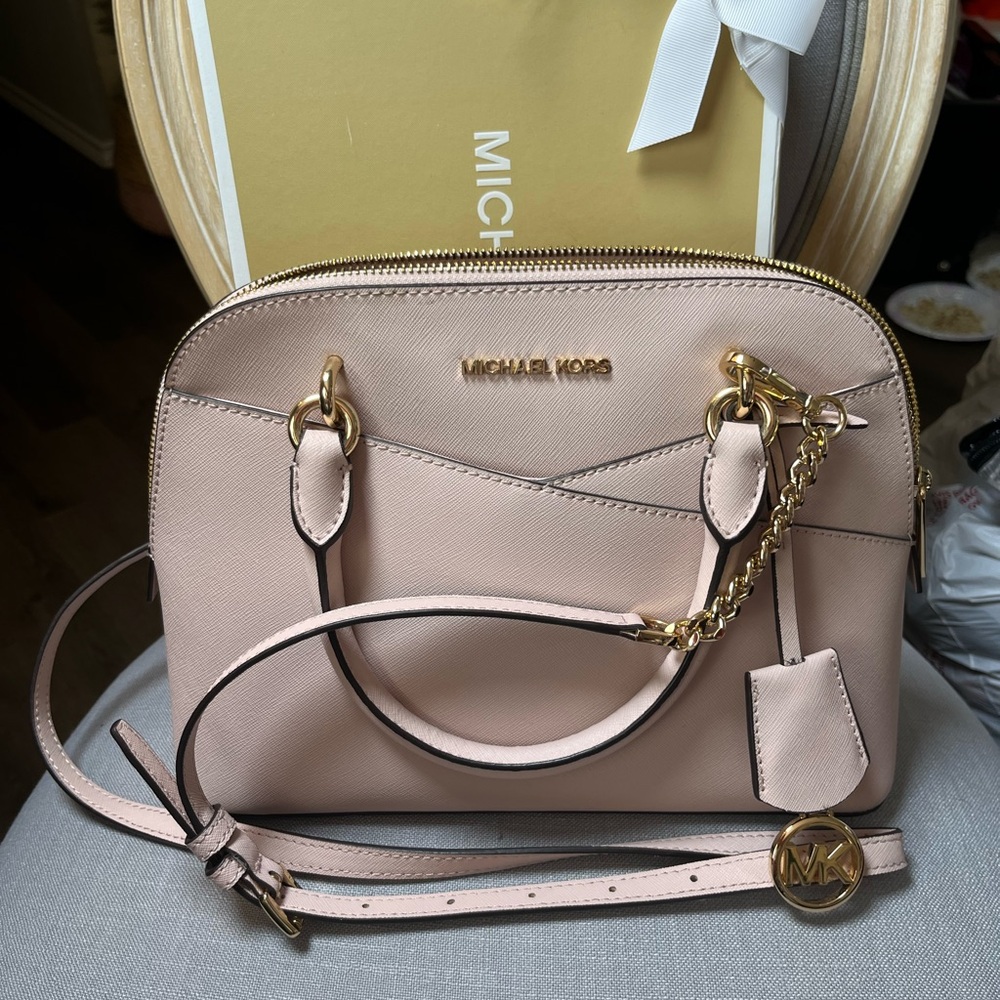Michael Kors Light Pink Leather Satchel